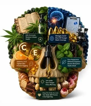 KetoVera ingredient overview: African mango, green tea, peppermint, omega fatty acids and vitamins C and E