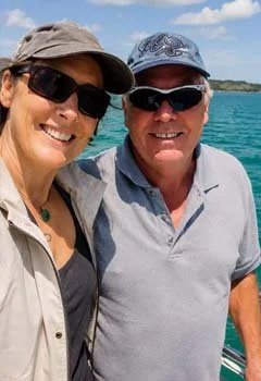 Smiling couple enjoying a day out together